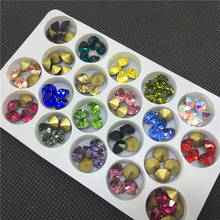 TopStone Multi Colors Pointed Back Round Crystal Fancy Glass Chatons 6mm 8mm 10mm For Jewelry Accessory 2024 - buy cheap