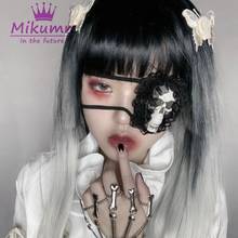 Gothic Girls Black Lace Skeleton Eyepatch Lolita Cosplay Eye Patch Halloween Party 2024 - buy cheap