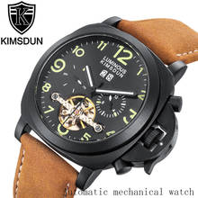 KIMSDUN Watch Men Luxury Waterproof Tourbillon Mechanical Fashion Business Watch Men Casual Leather Watches Relojes Para Hombre 2024 - buy cheap
