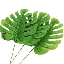 1PC Artificial Monstera Plant Plastic Tropical Palm Tree Leaves Home Garden Decoration Accessories Photography Decorative Leaves 2024 - buy cheap