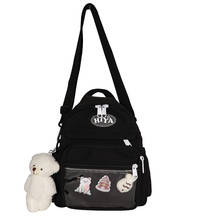 Mochila estilo coreano para mulheres, mini mochila de lona impermeável pequena para viagens, bolsa escolar para tennage, bolsa de ombro para meninas 2024 - compre barato
