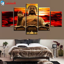 Diamond Mosaic Religious art, sunset buddha landscape Picture  Diamond Painting Cross Stitch Embroidery Needlework Wall Art 5pcs 2024 - buy cheap