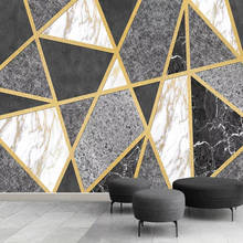 3D-обои Milofi на заказ, настенные абстрактные Геометрические линии, Мраморная текстура, фон для гостиной, спальни, настенная живопись 2024 - купить недорого
