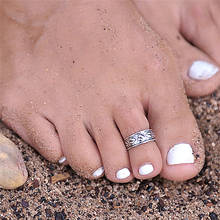 Сексуальное металлическое кольцо с открытым носком и металлическим покрытием, кольцо для ног, Пляжное ювелирное изделие, женские элегантные регулируемые античные кольца 2024 - купить недорого