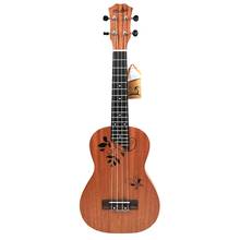 Ukelele de concierto de 23 pulgadas, ukelele de caoba de 17 trastes, 4 cuerdas, acústica, para principiantes, guitarra hawaiana 2024 - compra barato