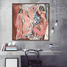 Casa decoração impressão da lona arte da parede fotos para sala de estar cartaz quadros quadrados francês pablo picasso 2024 - compre barato