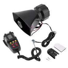 Universal Motorcycle Car Alarm Sound 7 Tone Horn 12V 100W Police Siren Horn Loudspeaker (Black) 2024 - buy cheap