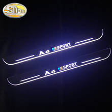 SNCN Waterproof Acrylic Moving LED Welcome Pedal Car Scuff Plate Pedal Door Sill Pathway Light For Audi A4 B9 B8 2008 - 2019 2024 - buy cheap