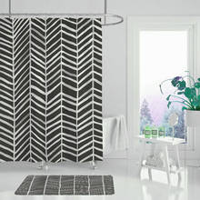 Cortina de ducha de tela Floral, gancho de cortina de baño, impermeable, cojín 2024 - compra barato