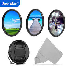 Набор фильтров для объектива Deerekin 49 мм, поляризационный фильтр CPL + UV + Star (6x) для цифровой камеры, объектив 49 мм Canon M50 Sony 2024 - купить недорого