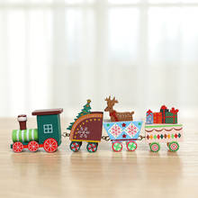 Деревянный Рождественский поезд, украшение на Рождество, подарок Деда Мороза игрушки, поделки, украшение на стол, Рождество 2021, новый год 2024 - купить недорого