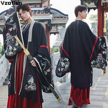 Men's Swordsman Hanfu Robe Chinese Ancient Traditional Han Dynasty Costume Adult Tang Suit Hanfu Dress Cosplay Stage Suit 2024 - buy cheap