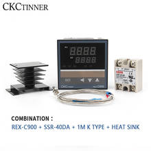 Digital temperature controller PID REX-C900 REX C900 thermostat Output of ssr + 40DA SSR relay + thermocouple K 1m+heat sink 2024 - buy cheap