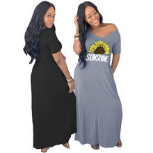 Casual Dresses for Women Clothes Summer Short Sleeve Loose Long Dress Pockets Plus Size Tshirt Maxi Dress Wholesale Dropshipping 2024 - buy cheap