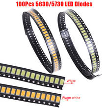 100Pcs 5630/5730 LED Diodes 0.2W-60Ma White/Warm white Light SMD LED Beads 2024 - buy cheap