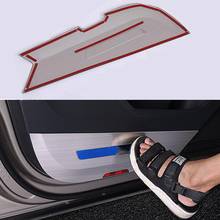 Car Stainless Steel Door Anti-Kick Pad Carbon Fiber Door Protection Film For Volkswagen VW Tiguan MK2 2018 2019 2020 2021 2024 - buy cheap