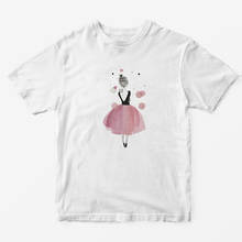 Милая розовая балетная Женская Футболка harajuku Kawaii винтажный корейский стиль короткий рукав хлопок размера плюс футболка Femme уличная одежда 2024 - купить недорого
