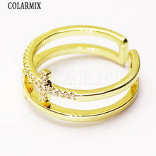 8 Pcs Metal Gold color rings Open rings cross  jewelry Rings  jewelry rings Gold color rings Gift for women jewelry Gift 51338 2024 - buy cheap