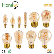 Hcnew Retro LED Spiral Filament Light Bulb C35 C35T G40 A19 T45 ST64 G95 T20L 4W Warm white 220V E14 E27 Vintage Edison Lamp 2024 - buy cheap