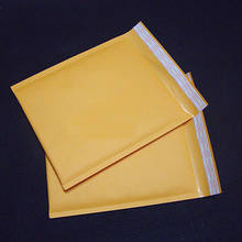 10 pçs amarelo kraft bolha mailers envelopes acolchoados envio saco auto selo de negócios escola material de escritório sacos de correio envelopes 2024 - compre barato