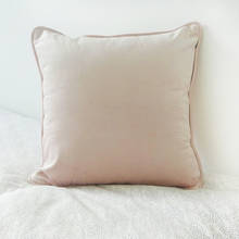Край с окантовкой светильник Розовый бархатный чехол для подушки Мягкий Чехол на подушку наволочка без набивки 2024 - купить недорого