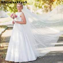 Mbcullyd White Satin Wedding Dresses With Pocket 2023 Long Formal Korea Church Gowns For Women New Plus Size vestidos de novia 2024 - buy cheap