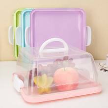 Portable Plastic Square Cake Box Cupcake Dessert Container Case Handheld Carrier Wedding Birthday Supplies 2024 - buy cheap