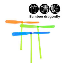 Brinquedo categoria de libélula de bambu, pequeno presente por atacado descanso para flecha voadora com vendas na venda, lote com 10 peças 2024 - compre barato