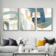 Pôsteres abstratos modernos, arte e impressão para parede, pintura em tela, 3 painéis, decoração de parede, imagens para sala de estar, sem moldura 2024 - compre barato