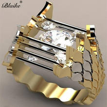 Blaike Statement Gold Geometric Rings For Women Bride Wedding Engagement Ring Female Jewelry Birthday Gifts Dropshipping 2024 - buy cheap