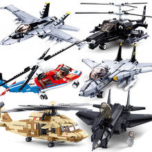 Helicóptero de resgate, avião da segunda guerra mundial, blocos de construção, bomber fighter, modelo militar, figura moc, brinquedo do do exército para meninos 2024 - compre barato