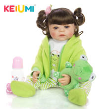 KEIUMI Fashion 22 Inch 55cm Boneca Reborn Dolls Babies Full Silicone Body Baby Dolls Cosplay Frog Uniform Toddler Birthday Gifts 2024 - buy cheap
