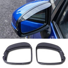 Para 2 pçs honda fit jazz espelho retrovisor chuva sobrancelha abs chrome porta espelho chuva viseira retrovisor acessórios gk5 reequipamento 2014-2020 2024 - compre barato