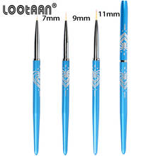 Liner Nail  Brushes7/9/11mm Nail Art Metal Handle French Stripes Lines Flower Painting Drawing Liner Brush Pen Manicure Tools 2024 - купить недорого