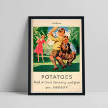 Плакат игровой для детей и родителей, корм для картофеля без отжима и подарит вам энергичные художественные принты, винтажный художественный Настенный декор 2024 - купить недорого