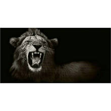 5d алмазная картина льва черный фон с животными, полная квадратная/круглая искусственная вышивка 2024 - купить недорого
