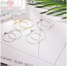 20PCS  Diameter:30MM and 35MM Silver Color Gold Color and  Imitation Rhodium Plated,Copper Hoop Earrings Diy Jewelry Accessories 2024 - купить недорого