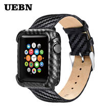 UEBN-correa de fibra de carbono con hebilla para Apple Watch, funda de anillo para pulsera deportiva de 38, 42, 40 y 44mm, Series 1, 2, 3 y 4 2024 - compra barato