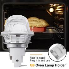 40W Oven Lamp Holder Refrigerator G9 Halogen Bulbs Light Base Heat Resistant Microwave Lamp Adapter 110-220v 2024 - buy cheap