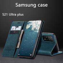 Phone case Anti-falling protective cover for Samsung S21 Ultra plus A52 42 72 32 12 M51 31 41 magnetic retro flip card 2024 - buy cheap