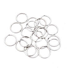 New 100 Pcs/Set Silvery Key Chains Stainless Alloy Circle DIY 25mm Keyrings Jewelry Keychain Key Ring 2024 - buy cheap