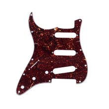 Musiclily SSS 11 Hole Left Handed Strat Guitar Pickguard for Fender USA/Mexican Made Standard Stratocaster Style, 4Ply Tortoise 2024 - buy cheap