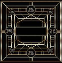 8x8FT Great Gatsby Рамка шаблон черная стена пользовательский фон для фотосъемки студийный фон виниловые 240 см x 240 см 2024 - купить недорого