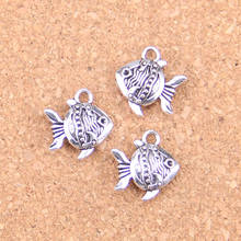 72pcs Charms double sided fish goldfish 14x15mm Antique Pendants,Vintage Tibetan Silver Jewelry,DIY for bracelet necklace 2024 - buy cheap