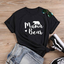 Mama Bear Short Sleeve Cotton Tshirt Women Top O-neck Funny T Shirt Women Casual T Shirt Women Funny Tee Shirt Femme 2024 - buy cheap