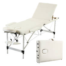3 Sections Foldable Beauty Bed Folding Aluminum Tube SPA Bodybuilding Massage Table Kit White 2024 - buy cheap