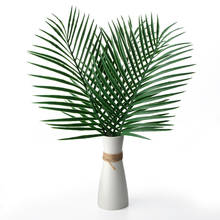 Folhas de ferro artificiais de 8 tamanhos, folhas verdes de palmeira, plantas em vaso para bonsai, jardim, decoração para casa ou casamento 2024 - compre barato