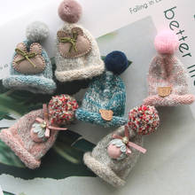 1PC Cute Mini Rabbit Handmade Knitting Hat Cap DIY Doll Accessories Supplies Toy Kids Gifts 7*4.5cm 2024 - buy cheap