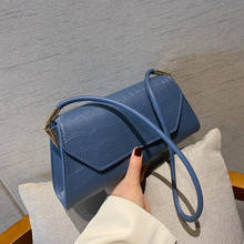 Bolsas femininas elegantes, azul, de ombro, bolsa pequena, casual, com uma alça, bolsa de mão, 2020 2024 - compre barato