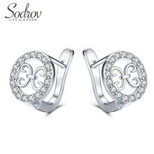 Sodrov aro-pendientes de plata de primera ley para mujer, aretes, aros pequeños, plata esterlina 925, estilo moderno, 925 2024 - compra barato